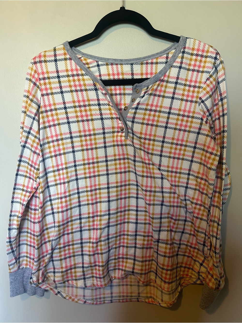 Plaid Long Sleeve PJ’s with bottoms